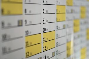 7-days a week calendar